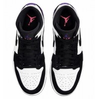 Кроссовки Nike Air Jordan 1 High черные с фиолетовым