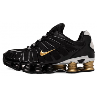 Кроссовки Nike Shox черные с золотым