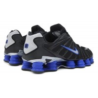Кроссовки Nike Shox черные с синим 