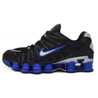 Кроссовки Nike Shox черные с синим 