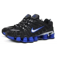 Кроссовки Nike Shox черные с синим 