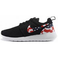 Кроссовки Nike Roshe Run с принтом черные