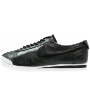  Кроссовки Nike Cortez с белой подошвой черные
