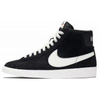 Nike Blazer 77 Mid Black White с мехом