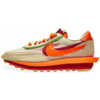 Кроссовки Nike LD Waffle Sacai CLOT Kiss of Death Net Orange Blaze
