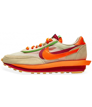 Кроссовки Nike LD Waffle Sacai CLOT Kiss of Death Net Orange Blaze