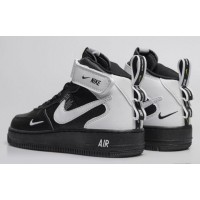 Кроссовки Nike Air Force 1 Mid черные с белым