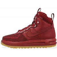 Кроссовки Nike Lunar Force 1 высокие бордовые