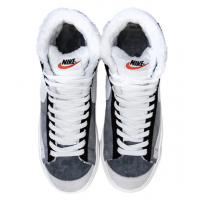 Кроссовки Nike Blazer 77 Mid Grey Black зимние