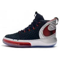  Кроссовки Nike Alphadunk черно-белые с красным