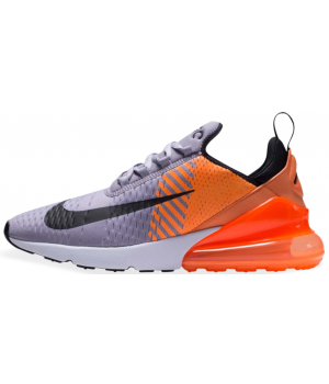 Кроссовки Nike Air Max 270 серые с оранжевым