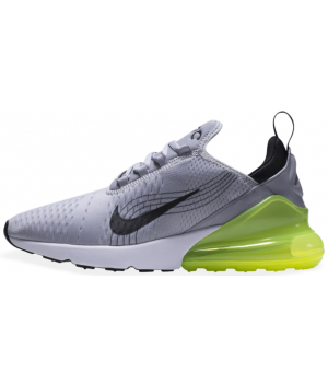 Кроссовки Nike Air Max 270 серые с зеленым