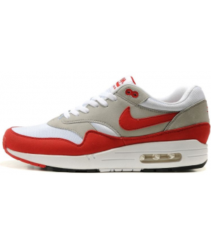 Nike Air Max 1 87 серые с красным