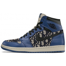 Кроссовки Nike Dior Air Jordan синие 