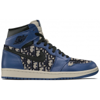 Кроссовки Nike Dior Air Jordan синие 