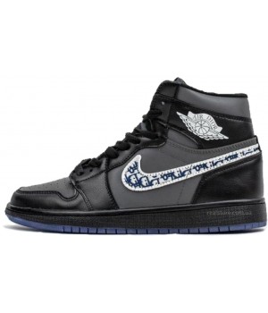 Кроссовки Nike Dior Air Jordan черные