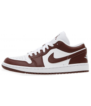 Кроссовки Air Jordan 1 Low коричневые с белым