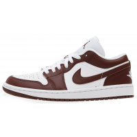 Кроссовки Air Jordan 1 Low коричневые с белым