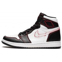 Мужские кроссовки Nike 1 Retro High OG Defiant Yellow черно-белые