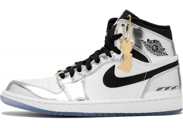 Кроссовки мужские Nike Hi Retro Think 16 серебристые