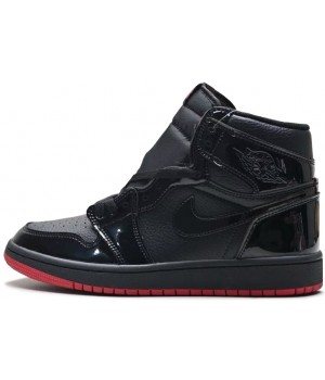 Кроссовки Nike Jordan 1 All Black Red