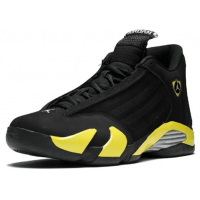 Nike Air Jordan 14 Thunder Black (Черные с желтым) 
