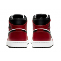 Кроссовки Nike Air Jordan 1 Mid Chicago Black Toe красные с белым