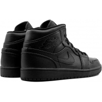 Nike Air Jordan 1 Retro All Black с мехом