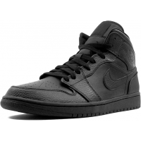 Nike Air Jordan 1 Retro All Black с мехом