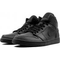 Nike Air Jordan 1 Retro All Black с мехом