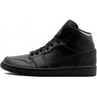 Nike Air Jordan 1 Retro All Black с мехом