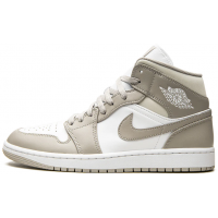 Nike Air Jordan Retro 1 White Beige Red Mid