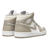 Nike Air Jordan Retro 1 White Beige Red Mid
