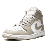 Nike Air Jordan Retro 1 White Beige Red Mid