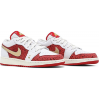 Nike Air Jordan 1 Low White Red Gold