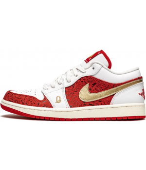 Nike Air Jordan 1 Low White Red Gold