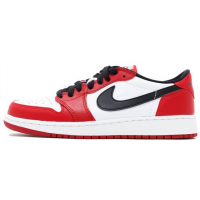 Nike Air Jordan Retro 1 Low (Белые с красным) 