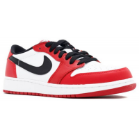 Nike Air Jordan Retro 1 Low (Белые с красным) 