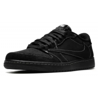 Nike Air Jordan 1 Low X Travis Scott Black Phantom с мехом