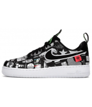 Кроссовки Nike Air Force с узорами черные