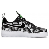 Кроссовки Nike Air Force с узорами черные