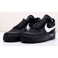 Кроссовки Nike Air Force кожаные черно-белые