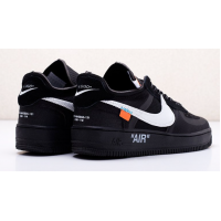Кроссовки Nike Air Force кожаные черно-белые
