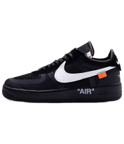 Кроссовки Nike Air Force кожаные черно-белые