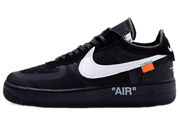 Кроссовки Nike Air Force кожаные черно-белые