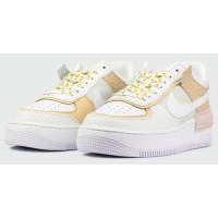 Кроссовки Nike Air Force с ромашкой белые 