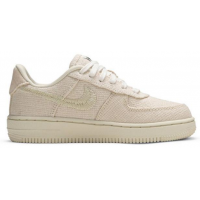 Кроссовки Nike Air Force вышитые бежевые