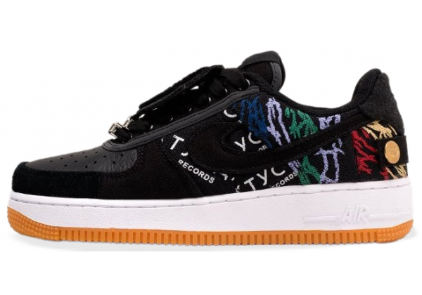 Кроссовки Nike Air Force с принтом черно-белые