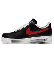 Кроссовки Nike Air Force бело-черные с красным