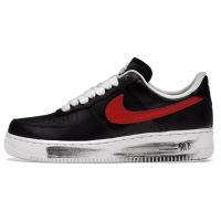 Кроссовки Nike Air Force бело-черные с красным
